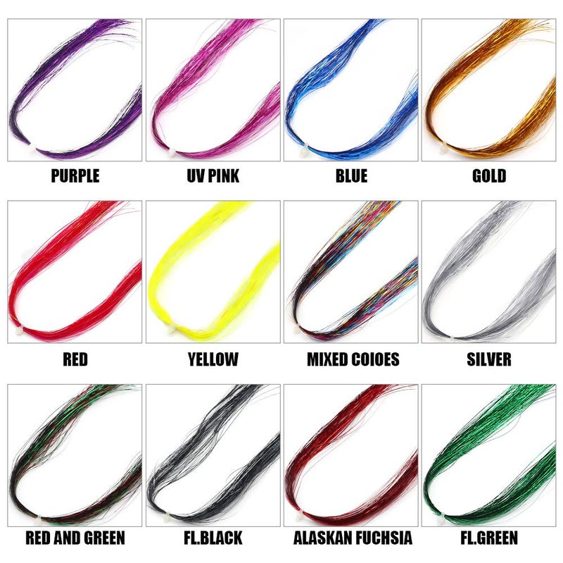 XFISHMAN Fly Tying Materials 24 Colors Krystal Flash Ripple Flashabou Flies Fishing Lure Making Supplie - Image 5